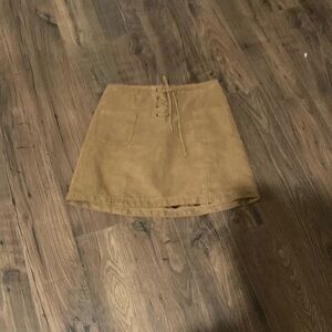 Hollister Tan Lace-Up Women's Skirt size 3
